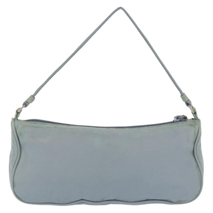 Prada PRADA Accessory Pouch Nylon Light Blue Silver Authentic 170583 Bag