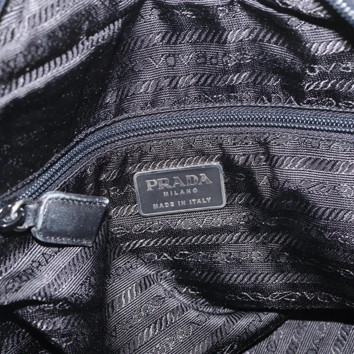 Prada PRADA Tote Bag Nylon Black Silver Authentic 175704