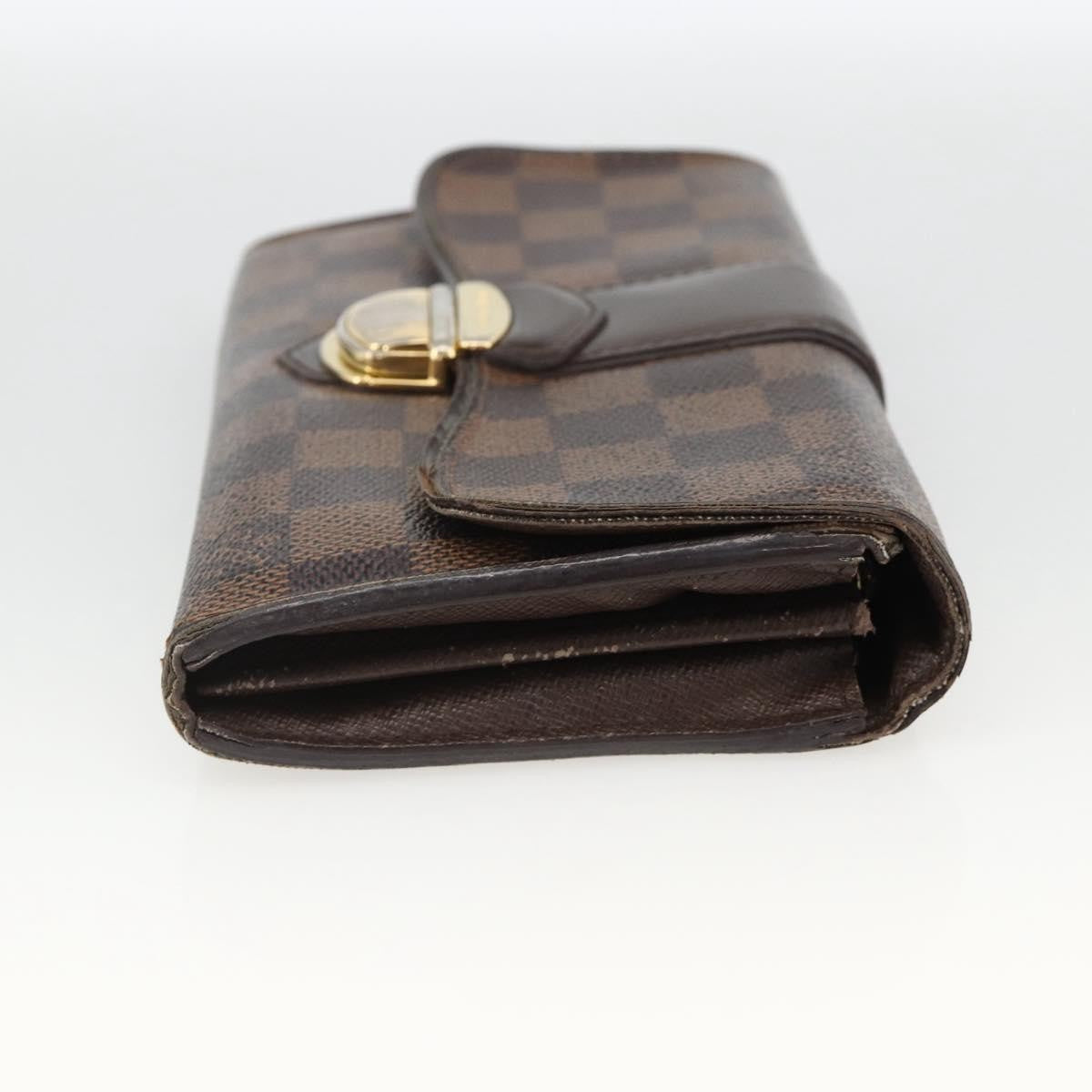Louis Vuitton LOUIS VUITTON Damier Ebene Portefeuille Sistina Long Wallet N61747 Authentic bs34333 Bag