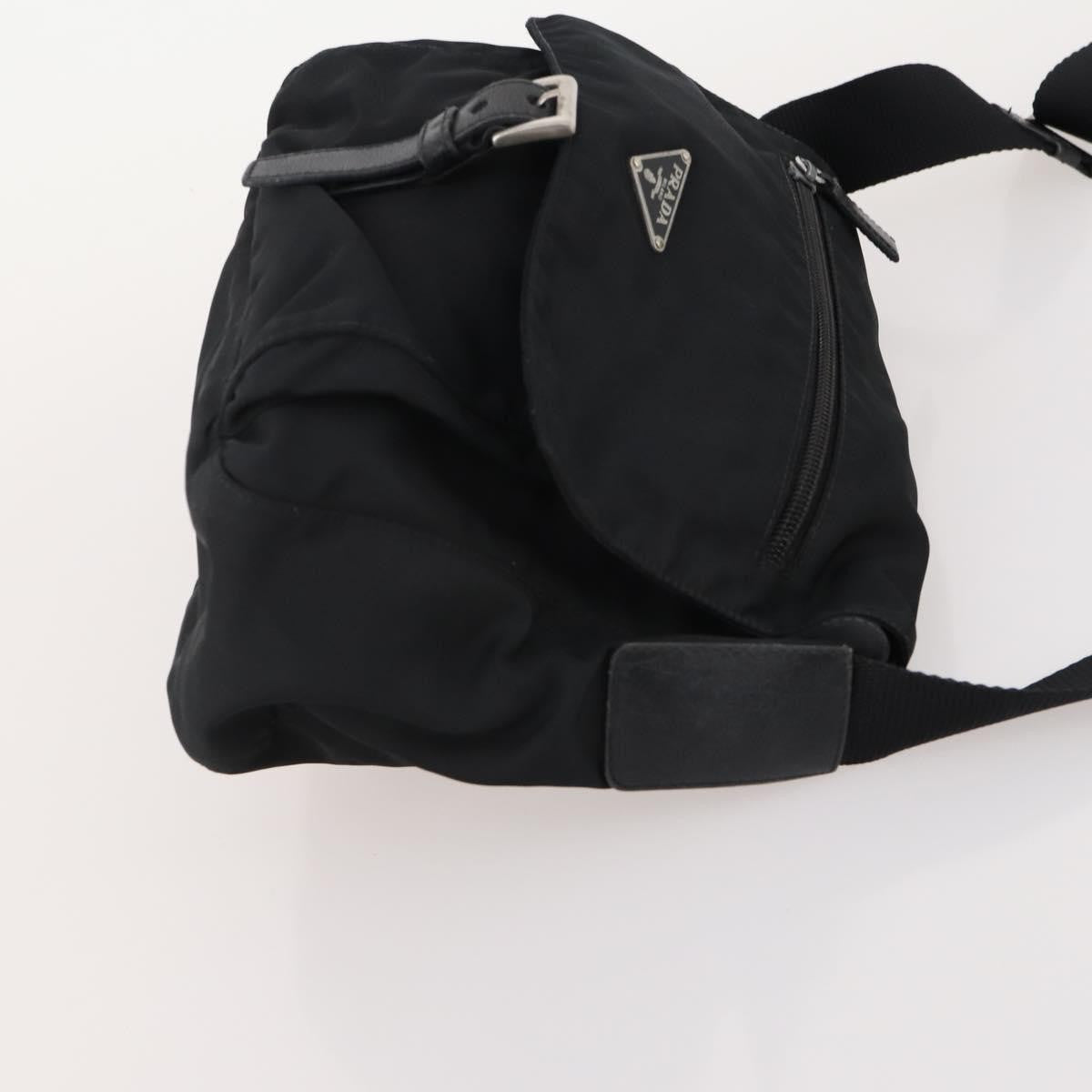 Prada PRADA Hand Bag Nylon 4 Set Black Silver Green Authentic 178840