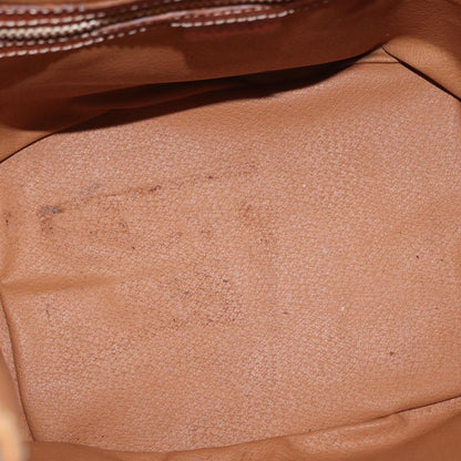 Celine CELINE Macadam Canvas Shoulder Bag PVC Leather 2way Brown Gold Authentic ka784