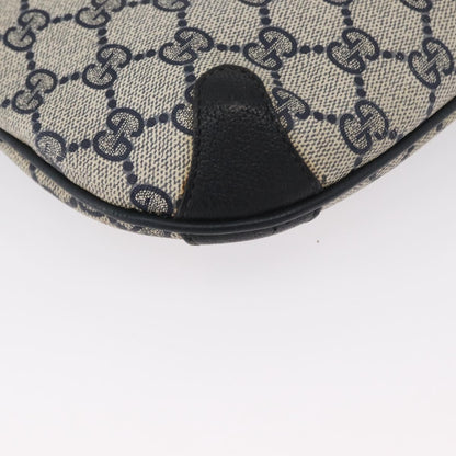 Gucci GUCCI GG Supreme Sherry Line Shoulder Bag PVC Navy Gold 904 02 026 Authentic mr2029
