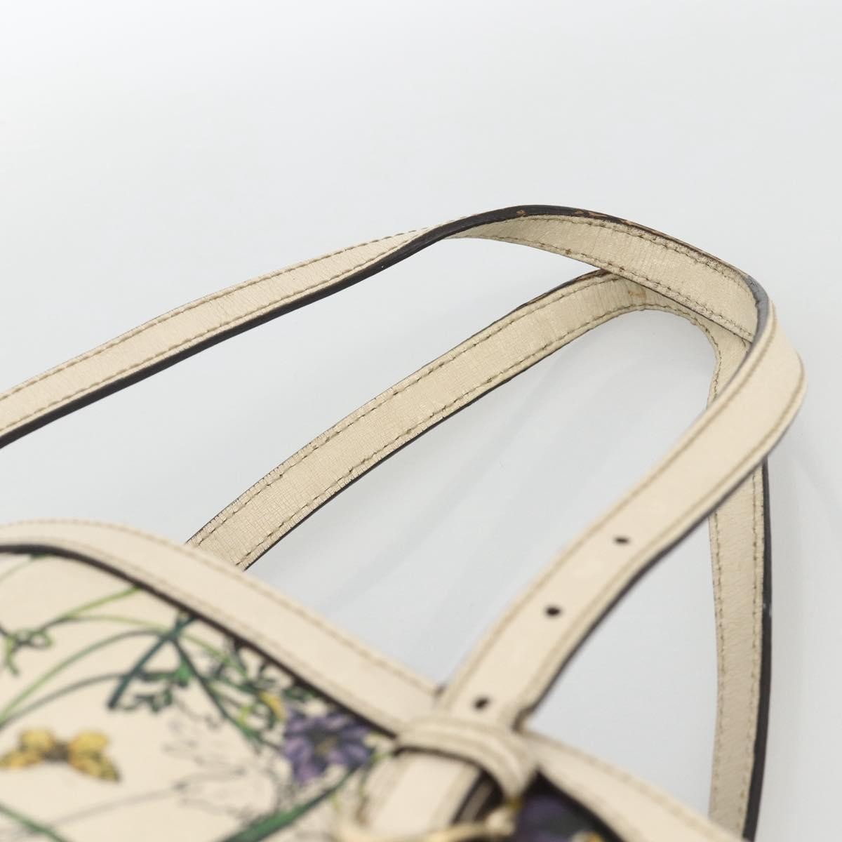 Gucci GUCCI Tote Bag PVC Ivory Gold 309613 Authentic ka3786