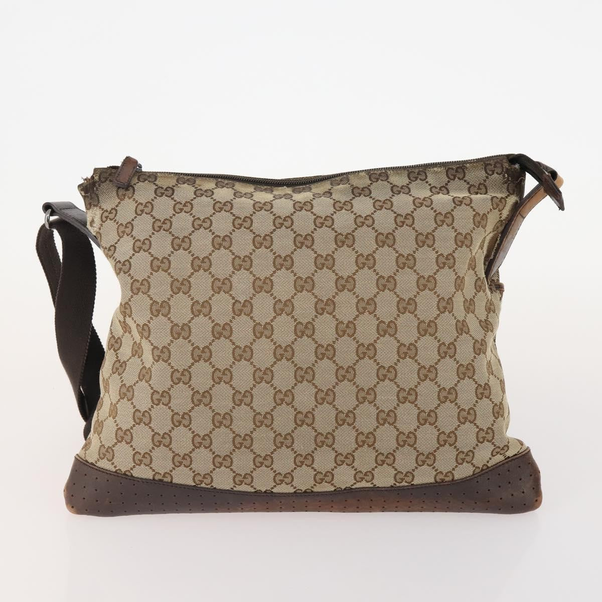 Gucci GUCCI GG Supreme GG Crystal GG Canvas Bag PVC 4 Set Navy Beige Authentic YKZ424