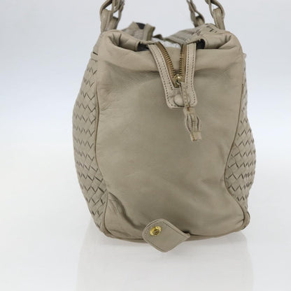 BOTTEGAVENETA BOTTEGAVENETA BOTTEGA VENETA INTRECCIATO Hand Bag Leather Beige Gold Authentic 155700