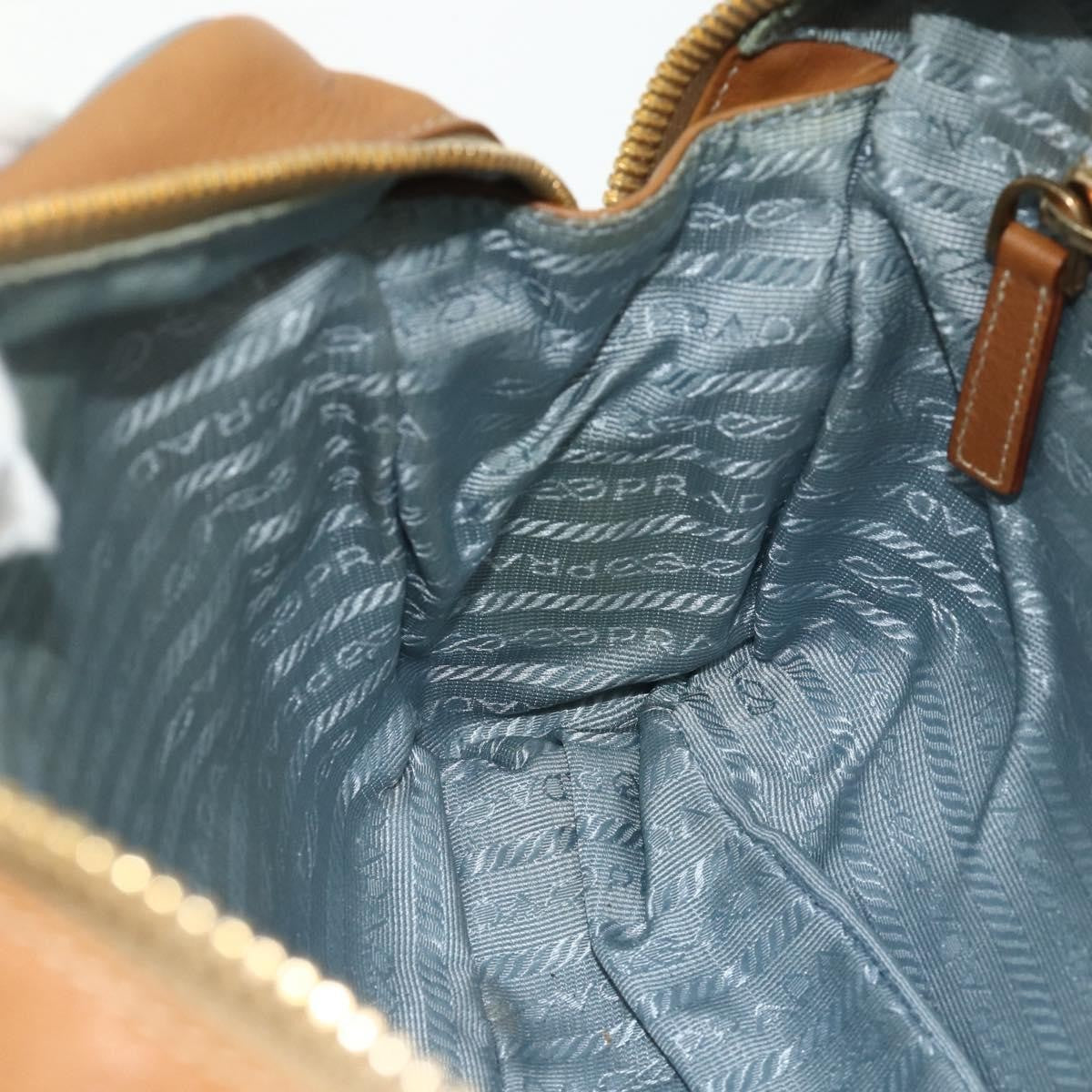Prada PRADA Shoulder Bag Nylon Light Blue Gold Authentic 179021