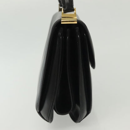 Gucci GUCCI Hand Bag Leather Black Gold 000 056 0004 Authentic ep10863