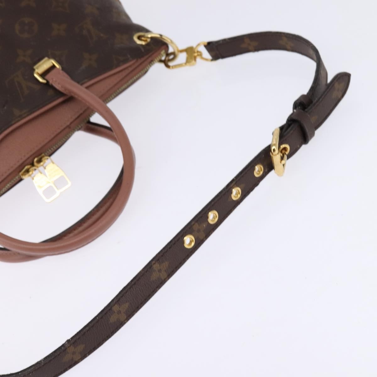 Louis Vuitton LOUIS VUITTON Monogram Pallas MM Hand Bag 2way Bois De Rose M41598 Authentic 145373
