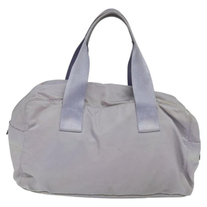 Prada PRADA Boston Bag Nylon Purple Silver Authentic 115876