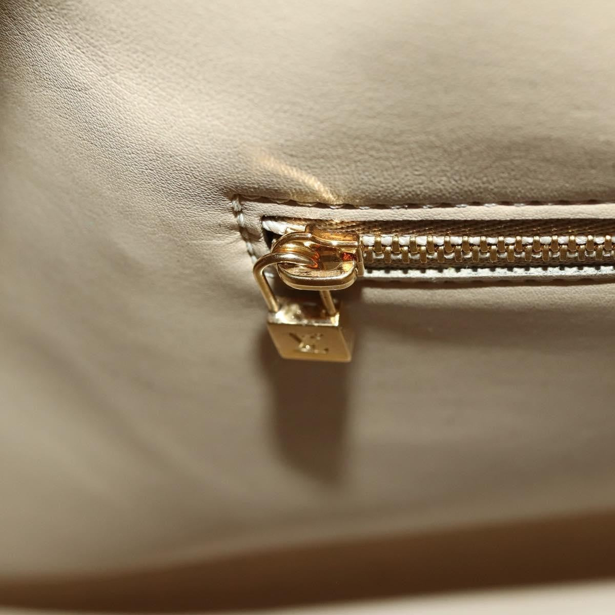 Louis Vuitton LOUIS VUITTON Monogram Vernis Mercer Boston Bag Beige M91000 LV Authentic ARZ413