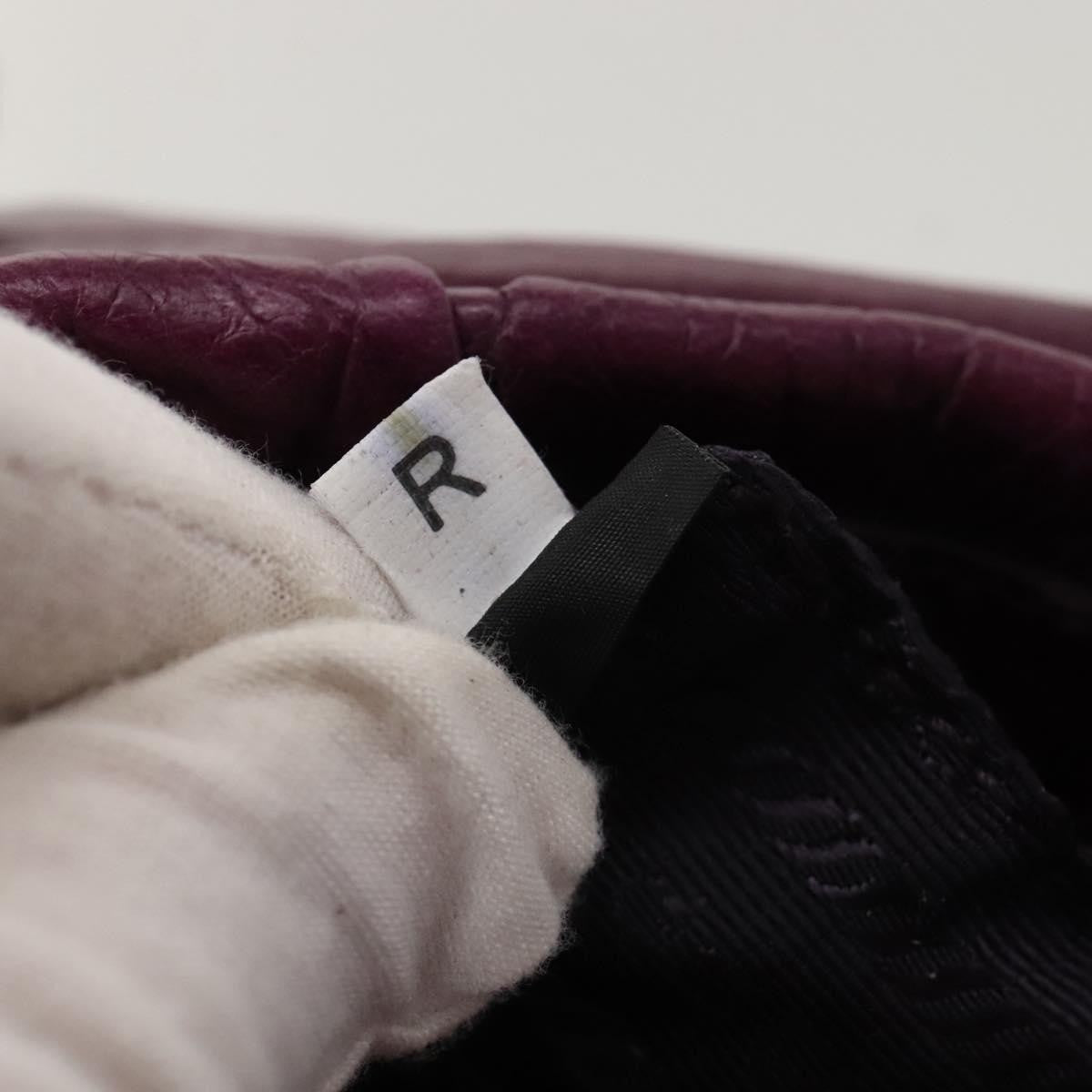 Prada PRADA Shoulder Bag Leather Purple Gold Authentic BD1517