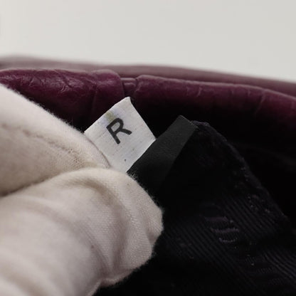 Prada PRADA Shoulder Bag Leather Purple Gold Authentic BD1517