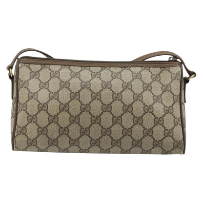 Gucci GUCCI GG Supreme Shoulder Bag PVC Beige Gold 89 01 021 Authentic ka3575