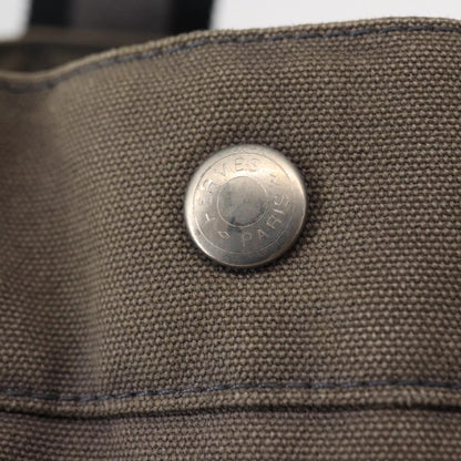 Hermès Hermès HERMES Fourre ToutMM Hand Bag Canvas Gray Silver Authentic 151280