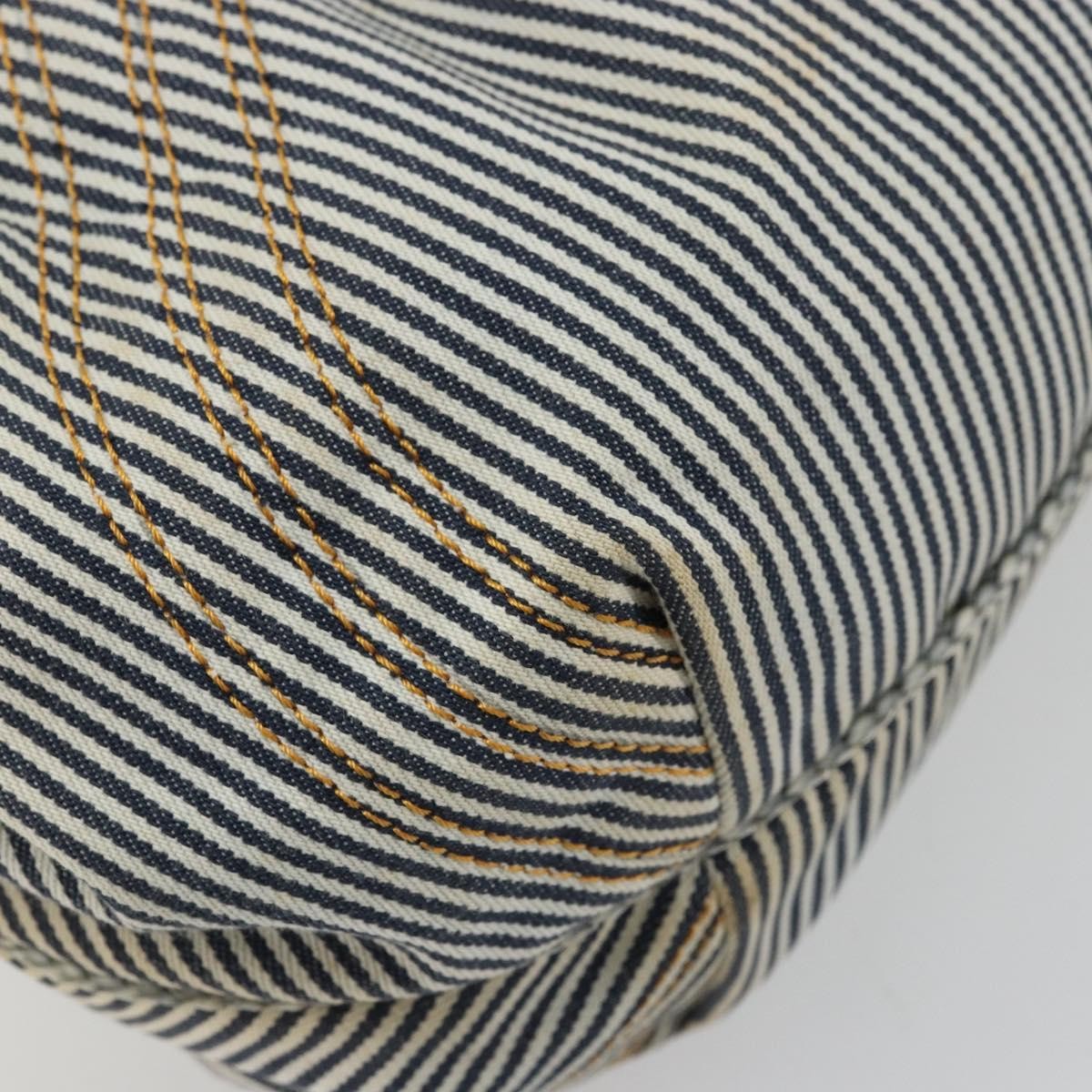 Fendi FENDI Spy Hand Bag Canvas Navy Gold Authentic bs35147A
