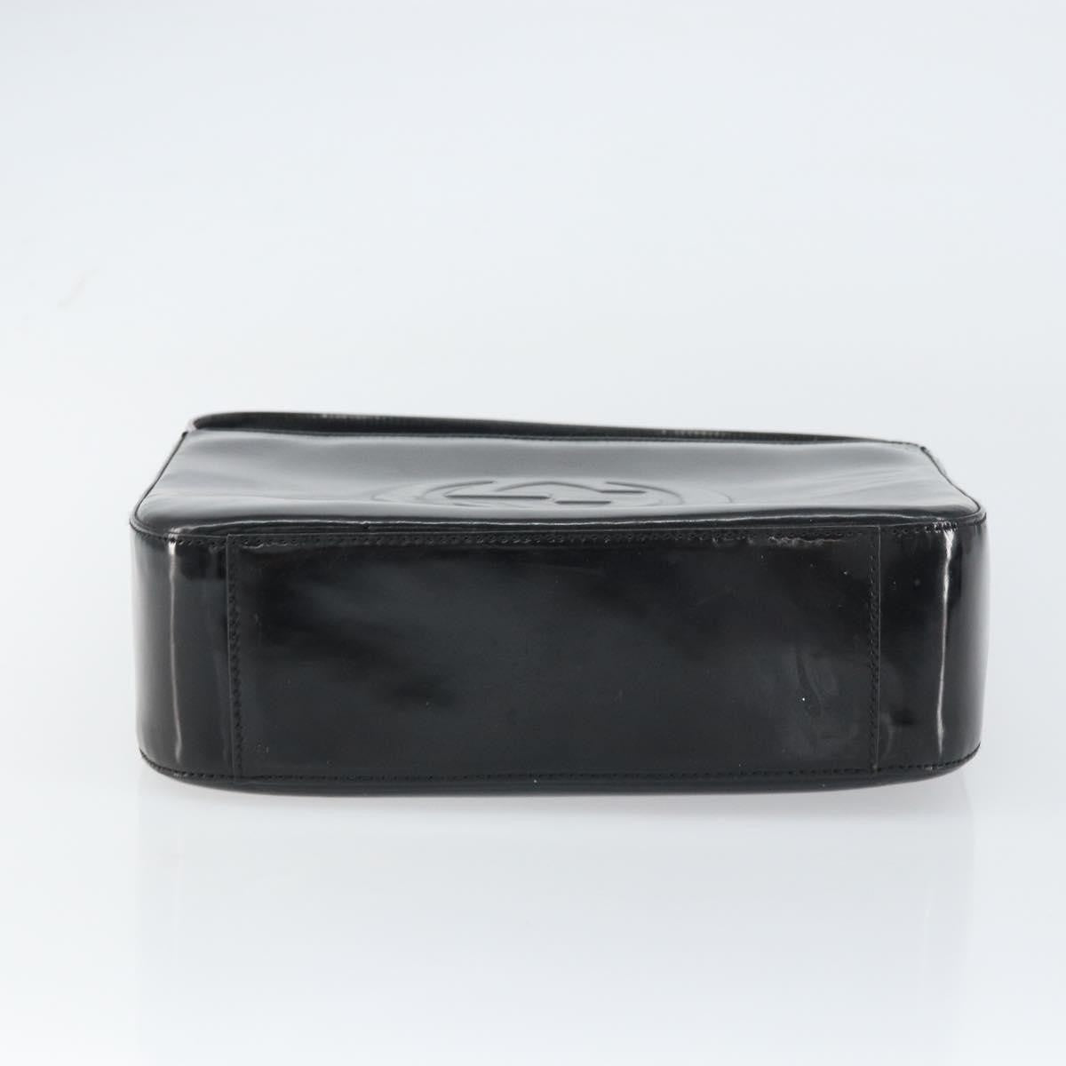 Gucci GUCCI Shoulder Bag Enamel Black 000 0506 Authentic ep12258