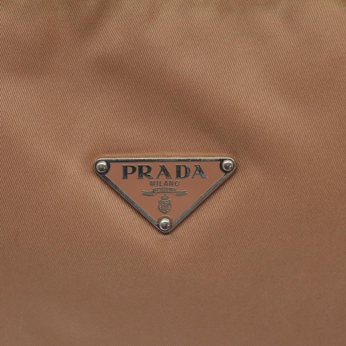 Prada PRADA Shoulder Bag Nylon Beige Authentic EC614