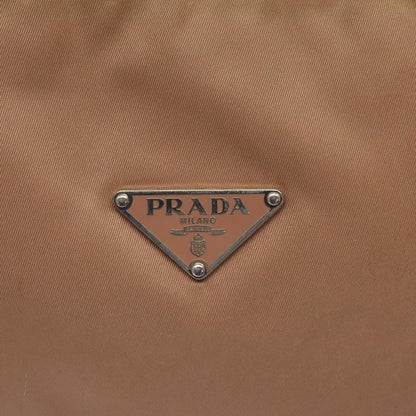 Prada PRADA Shoulder Bag Nylon Beige Authentic EC614