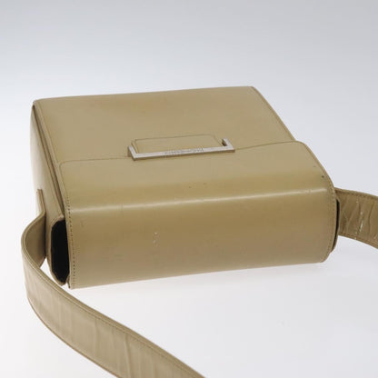 Saint Laurent SAINT LAURENT Shoulder Bag Leather Beige Silver Authentic bs23487