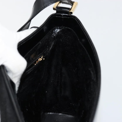 Gucci GUCCI Shoulder Bag Patent leather Black Gold 001 2113 1792 Authentic 149795