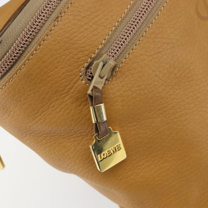 Loewe LOEWE Hand Bag Leather Beige Gold Authentic 165106