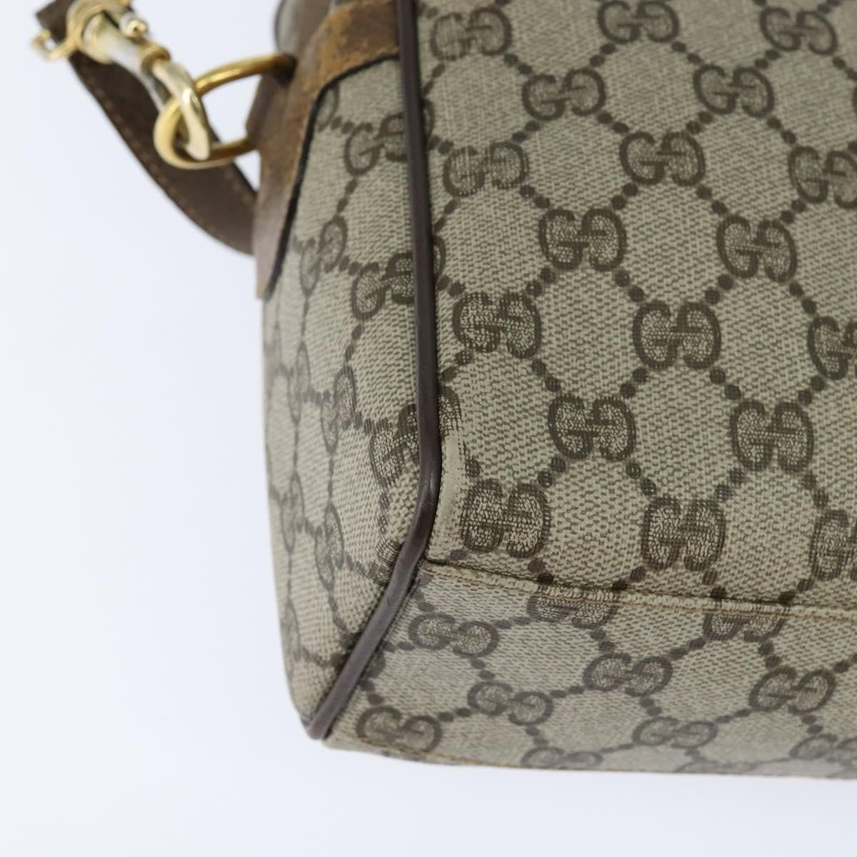 Gucci GUCCI GG Supreme Web Sherry Line Hand Bag PVC 2way Beige 67 02 3839 Authentic 148415