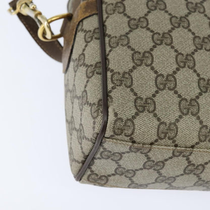 Gucci GUCCI GG Supreme Web Sherry Line Hand Bag PVC 2way Beige 67 02 3839 Authentic 148415