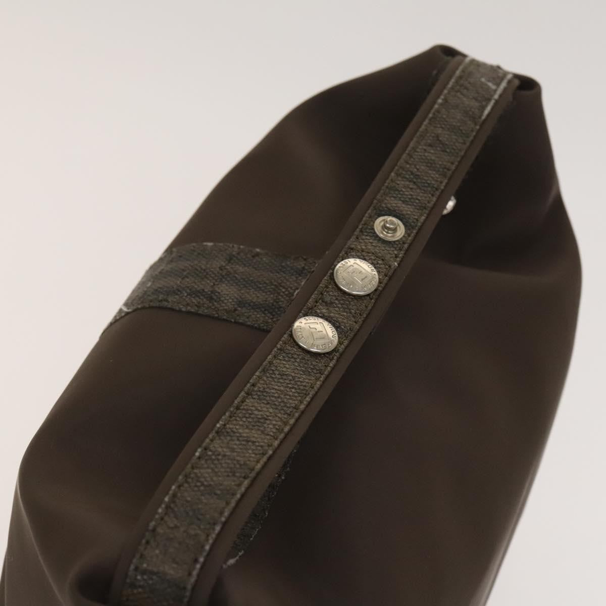 Fendi FENDI Pecan Hand Bag Nylon Canvas 2 Set Black Brown Authentic ti3350