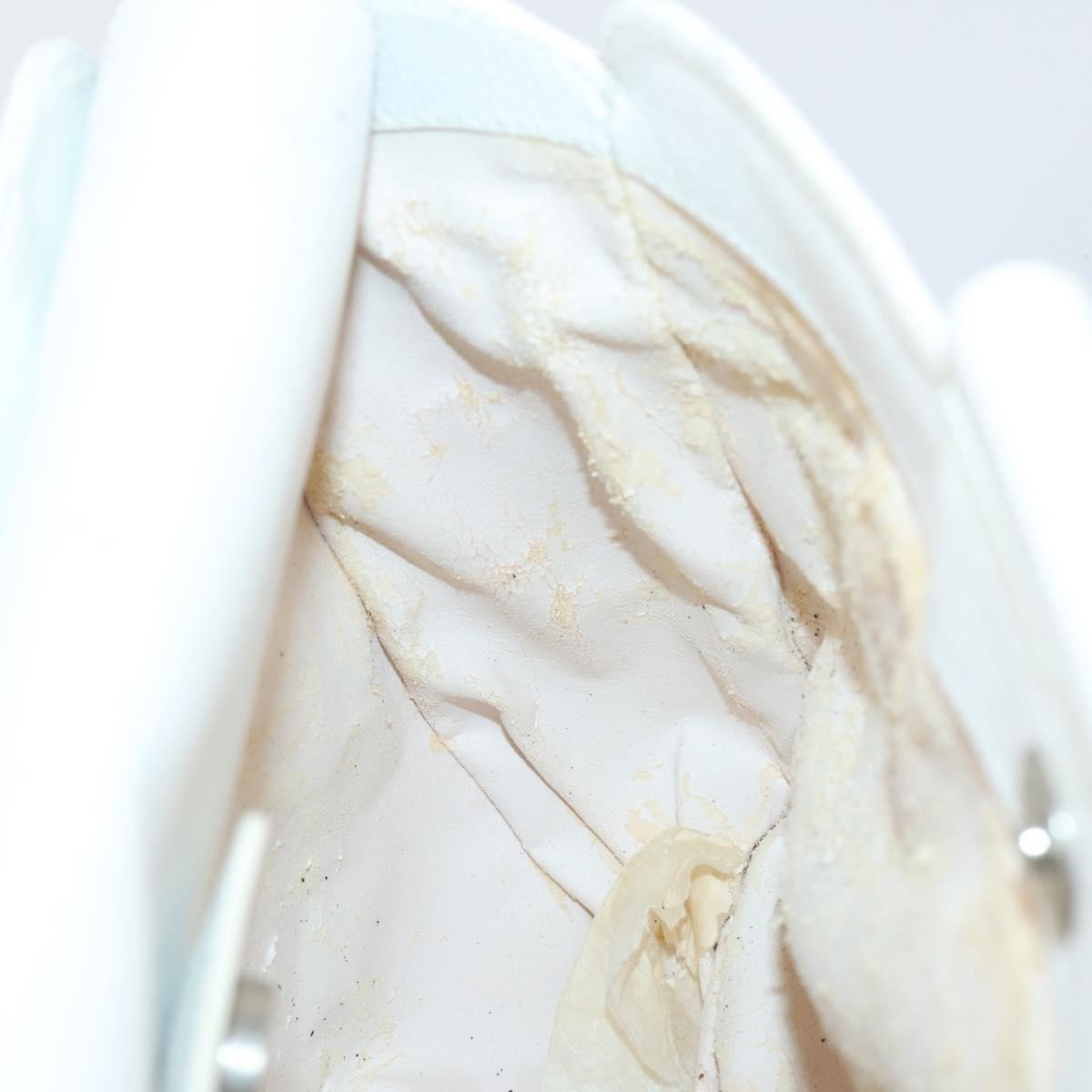 Gucci GUCCI Hand Bag Leather 2way White Silver 000 2058 0307 5 Authentic ep11566
