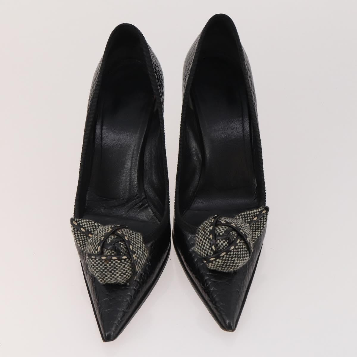 Prada PRADA Shoes Suede Leather 5 Set Brown black Authentic 174775 Bag