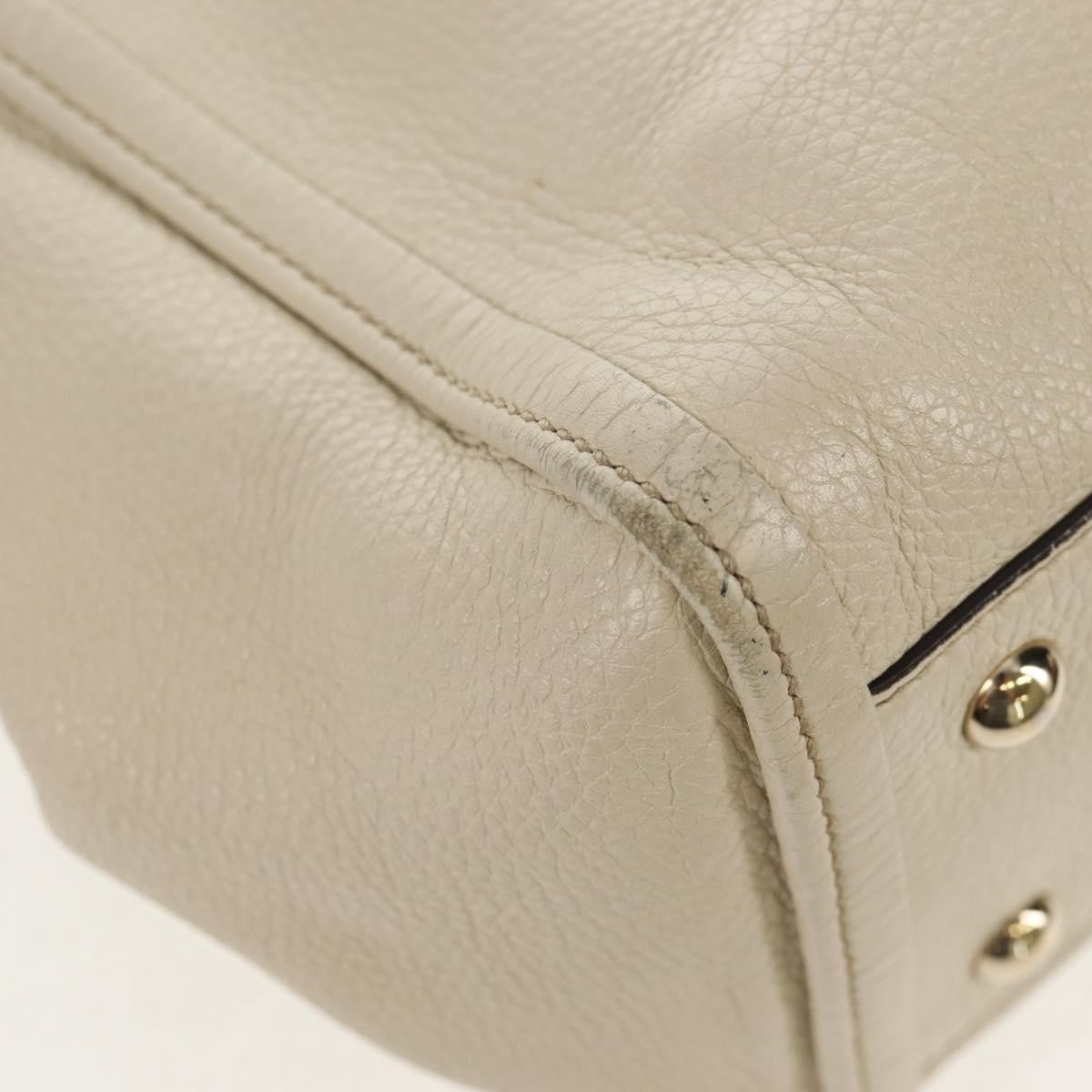 Gucci GUCCI Soho Shoulder Bag Leather 2way White Authentic ki5995