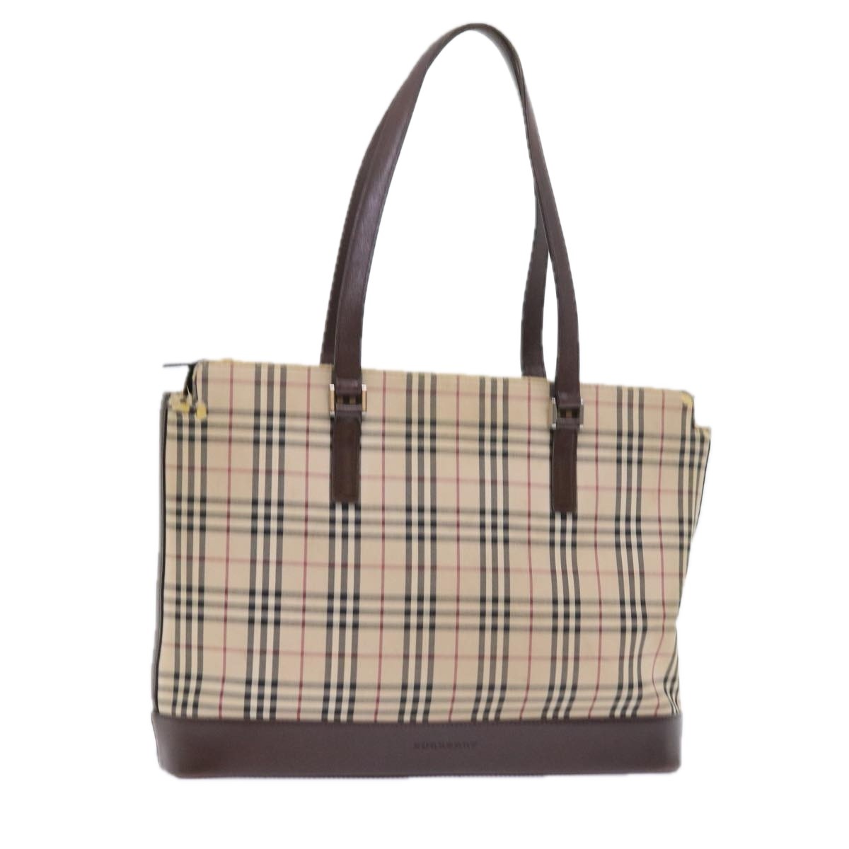 Burberry BURBERRY Nova Check Tote Bag Canvas Beige Authentic 56398