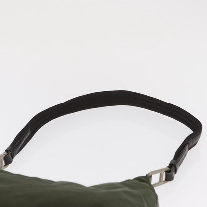 Prada PRADA Shoulder Bag Nylon Khaki Silver Authentic 165486
