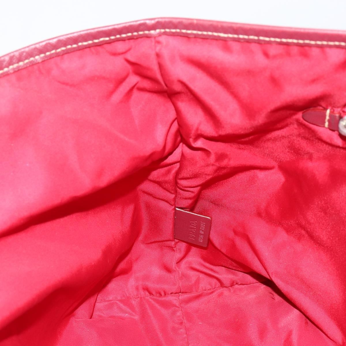 Prada PRADA Tote Bag Nylon Pink Silver Authentic 151499