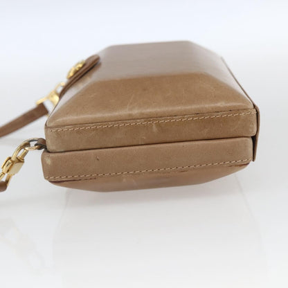 Gucci GUCCI Shoulder Bag Leather Beige Gold Authentic SW1879