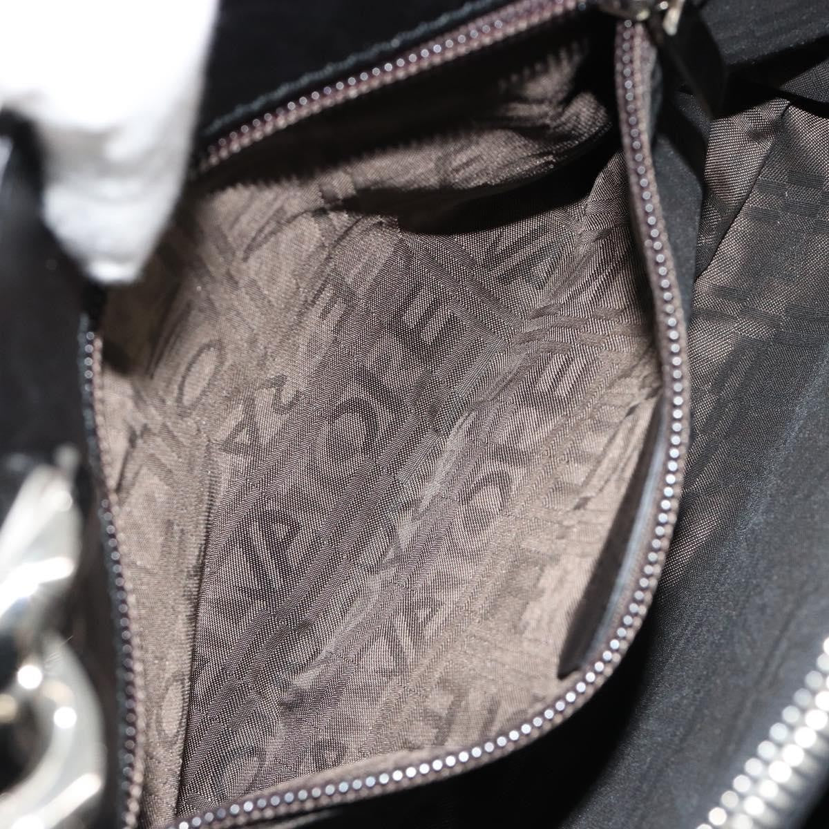 Salvatore Ferragamo Salvatore Ferragamo Hand Bag Leather Black Silver Authentic 178908A
