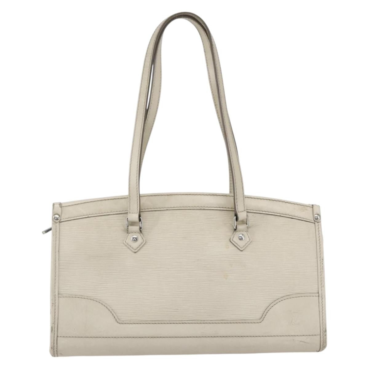 Louis Vuitton LOUIS VUITTON Epi Madeleine PM Hand Bag White Yvoire M5933J LV Authentic 160228