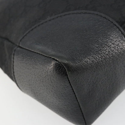 Gucci GUCCI GG Canvas Shoulder Bag Black Silver 114273 Authentic ep14561