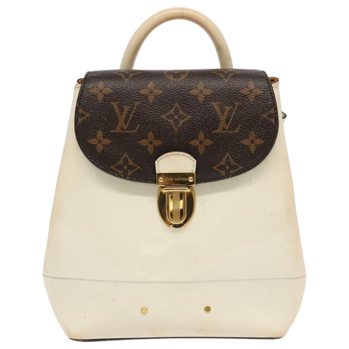 Louis Vuitton LOUIS VUITTON Monogram Vernis Hot Spring Snow Backpack White M53548 Authentic 99762 Bag