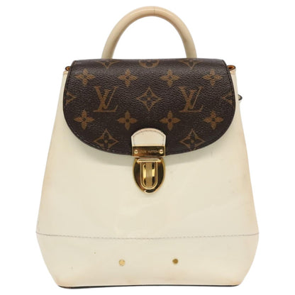 Louis Vuitton LOUIS VUITTON Monogram Vernis Hot Spring Snow Backpack White M53548 Authentic 99762 Bag