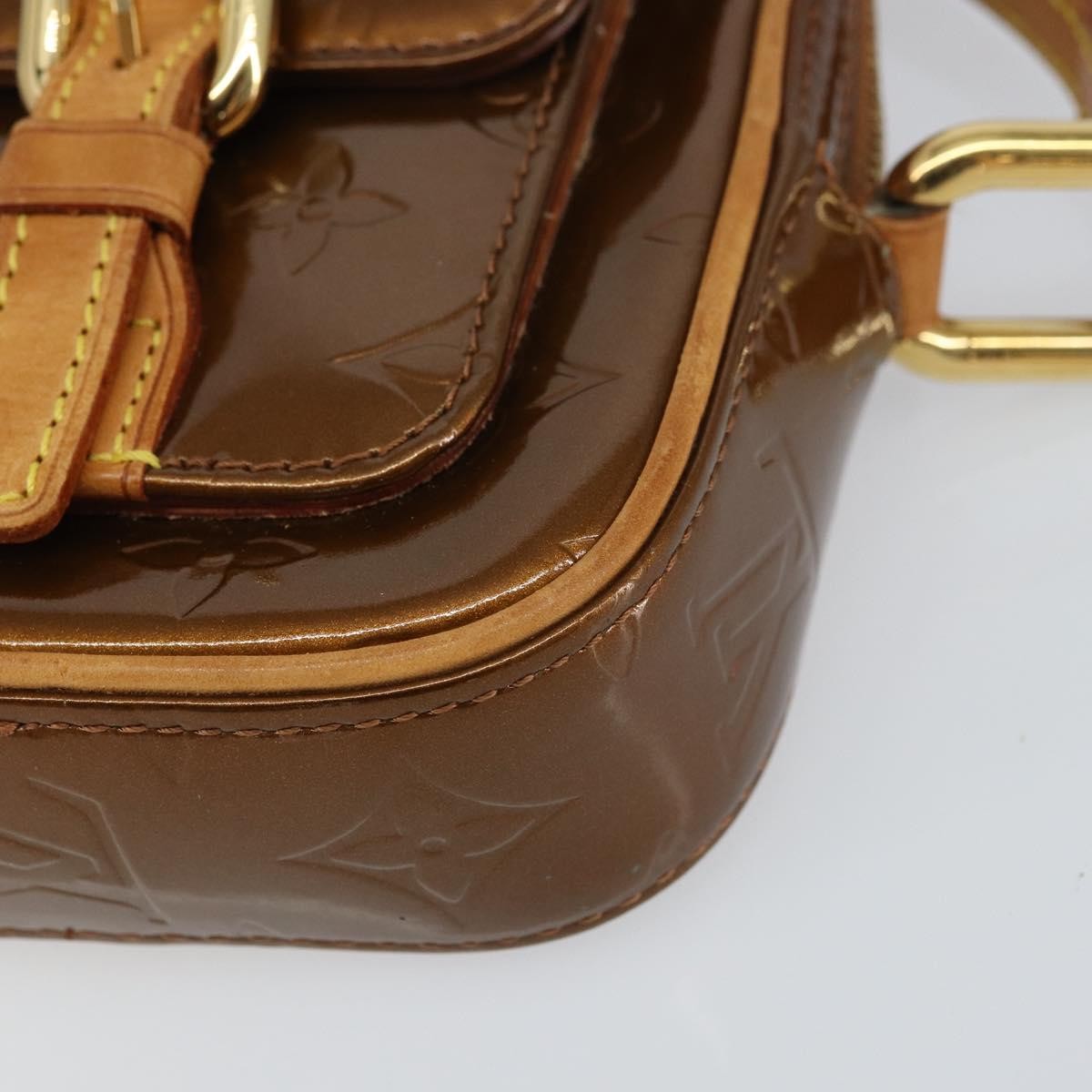Louis Vuitton LOUIS VUITTON Monogram Vernis Christie PM Bag Bronze M91111 Authentic ep12411