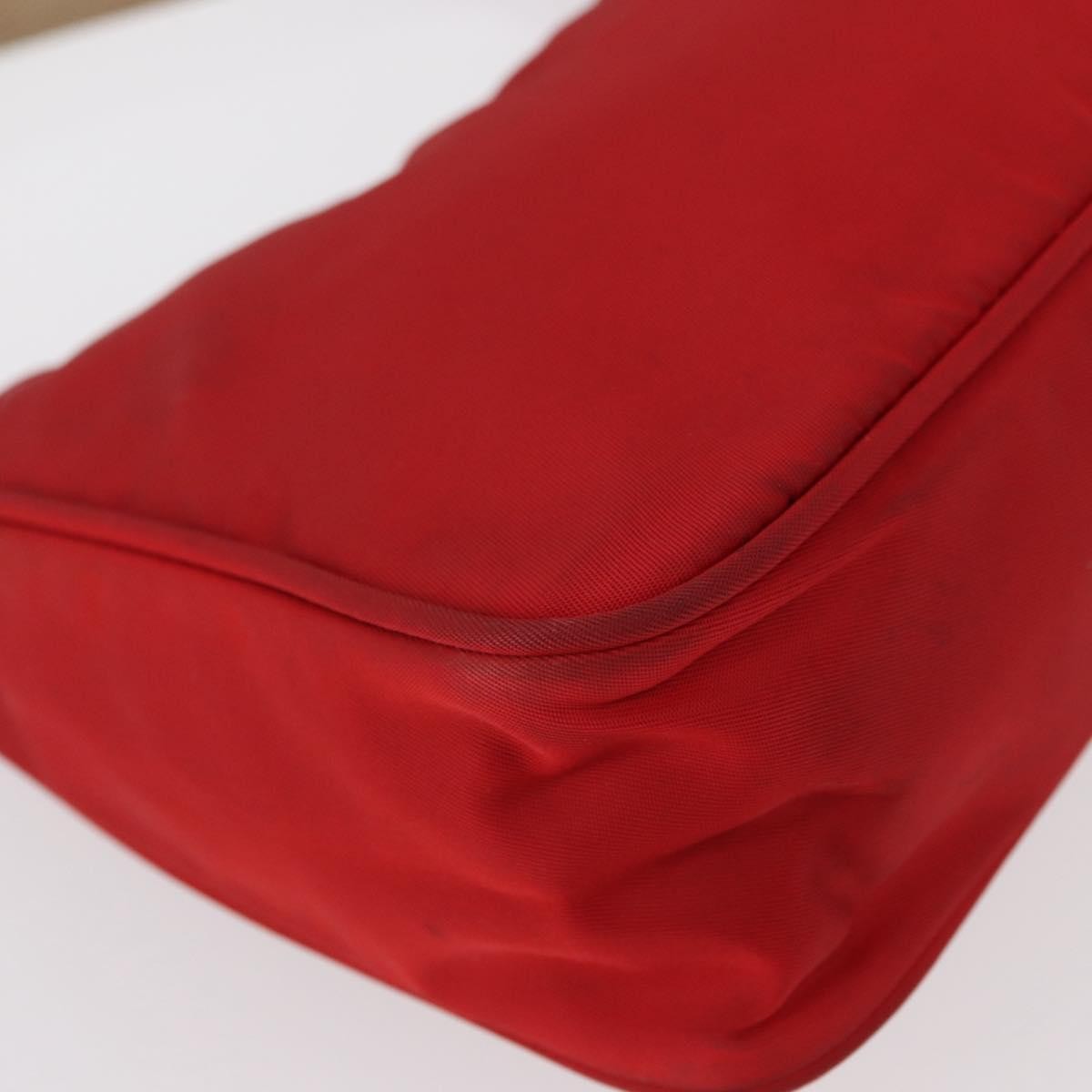 Prada PRADA Hand Bag Nylon Red Authentic 153880