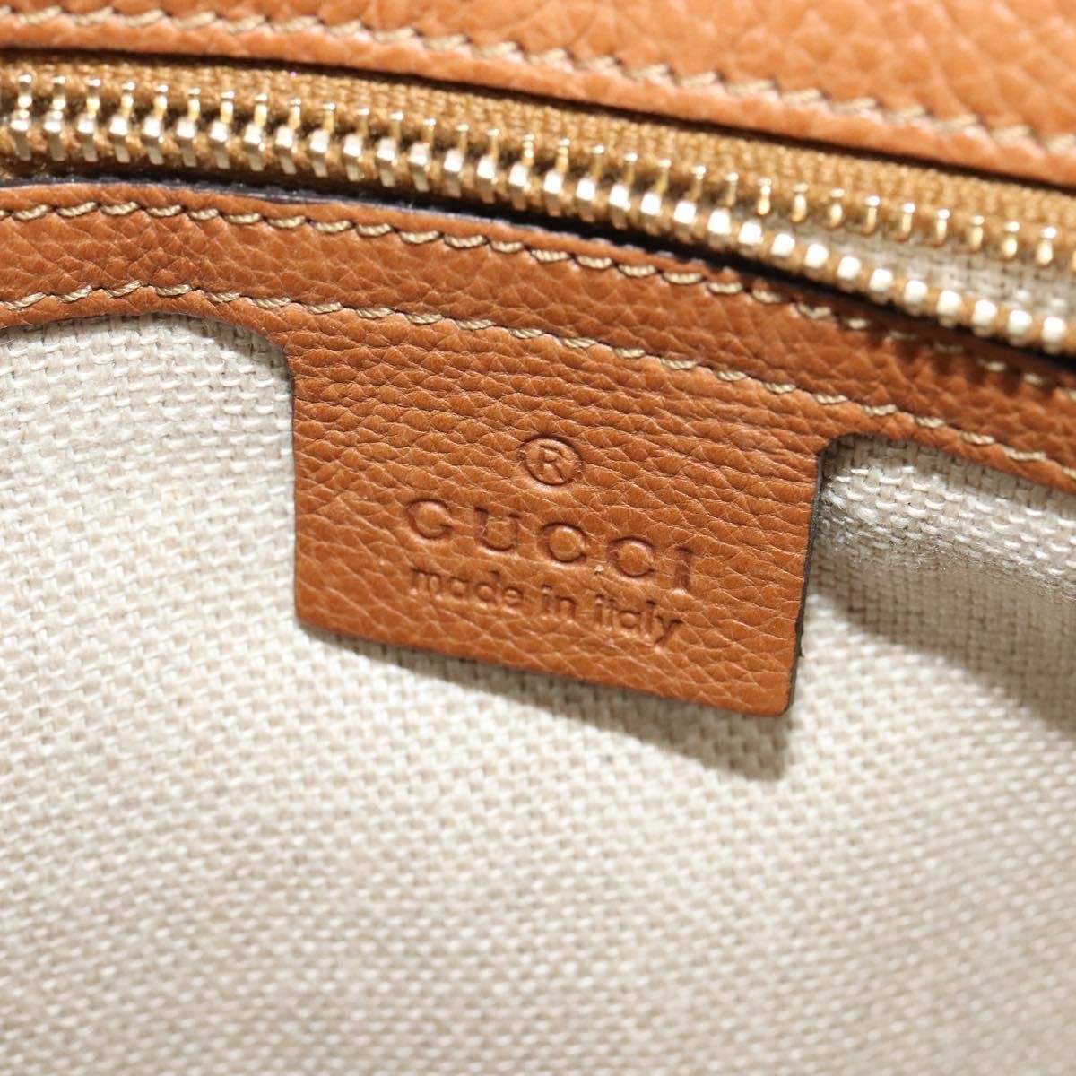Gucci GUCCI GG Canvas Shoulder Bag Beige Gold 257024 Authentic BA2928