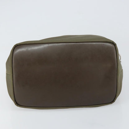 Gucci GUCCI Bamboo Shoulder Bag Nylon Khaki Silver 000 0531 Authentic ep12494