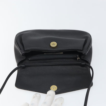 Givenchy GIVENCHY Shoulder Bag Leather Black Gold Authentic bs32977