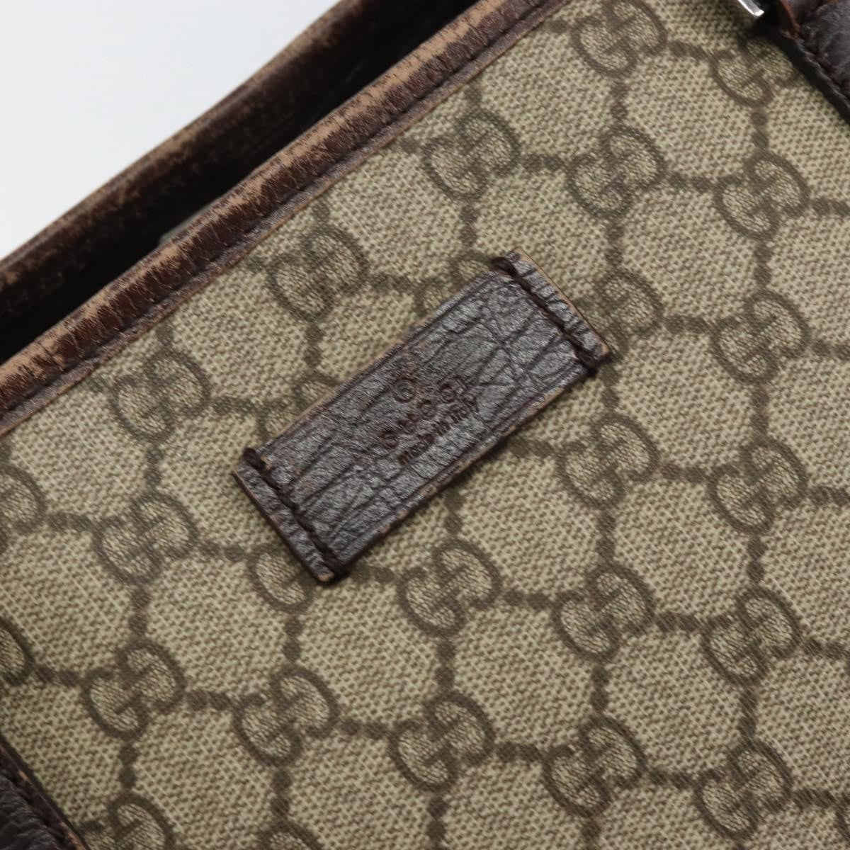Gucci GUCCI GG Supreme Tote Bag PVC Beige Silver 114595 Authentic ep12164