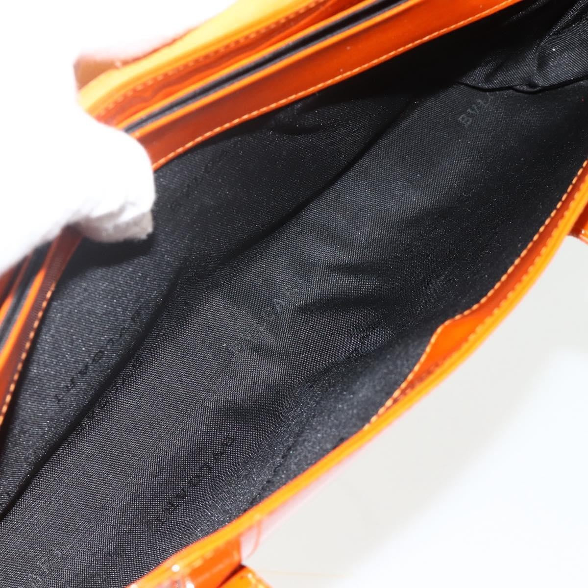 Bvlgari BVLGARI Shoulder Bag Patent leather Orange Silver Authentic BA12153A
