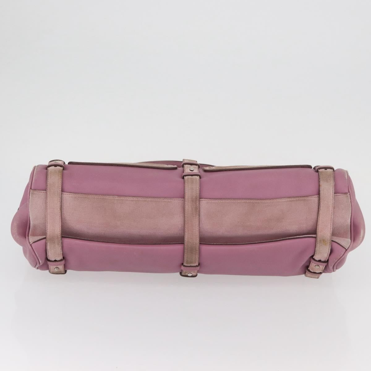 Salvatore Ferragamo Salvatore Ferragamo Gancini Tote Bag Leather Pink Silver Authentic BAZ427