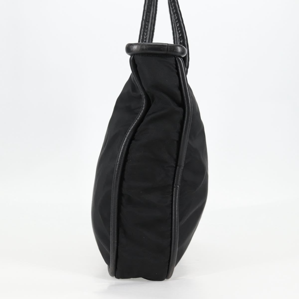 Celine CELINE Tote Bag Nylon Black Gold Authentic 136206