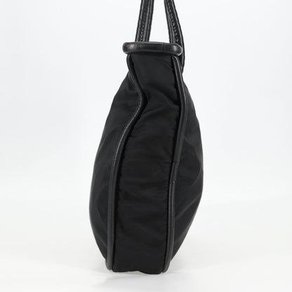 Celine CELINE Tote Bag Nylon Black Gold Authentic 136206